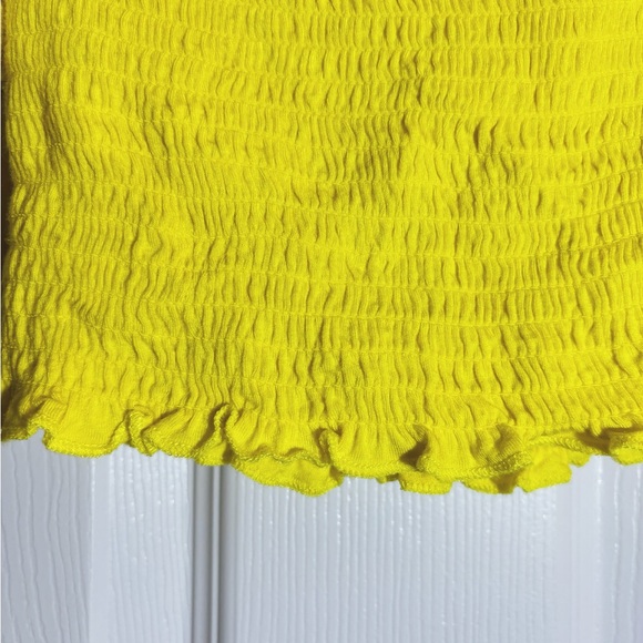 Cropped off-shoulder yellow top - Picture 4 of 4